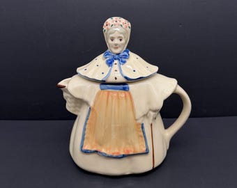 Bule de cerâmica vintage Shawnee Pottery USA, modelo Grandma Ann, peça de coleção.