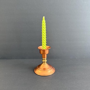 Vintage Coppercraft Guild Copper and Brass Candlestick Holder, Mid Century Modern Home Decor
