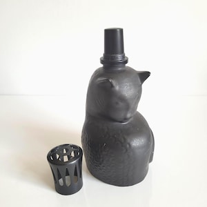 Rare Retired LAMPE BERGER Jars Askja 3932 Black Cat Oil Lamp, Unique Collectible, Gift for her, Mothers Day Gift