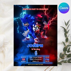 Modelo de convite de aniversário, convite para crianças, convite para festa, modelo editável para impressão no Canva, download digital