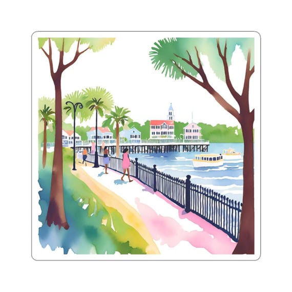 Scenic Kiss-Cut Stickers, Watercolor Art Decor for Laptops, Scrapbooking, Travel Journals, Gift for Nature Lovers