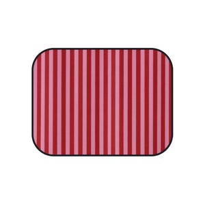 Red and Pink Stripe Car Floor Mats, Car Interiors Decoration | Gifts for Women Drivers image 4