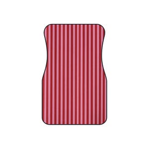 Red and Pink Stripe Car Floor Mats, Car Interiors Decoration | Gifts for Women Drivers image 3