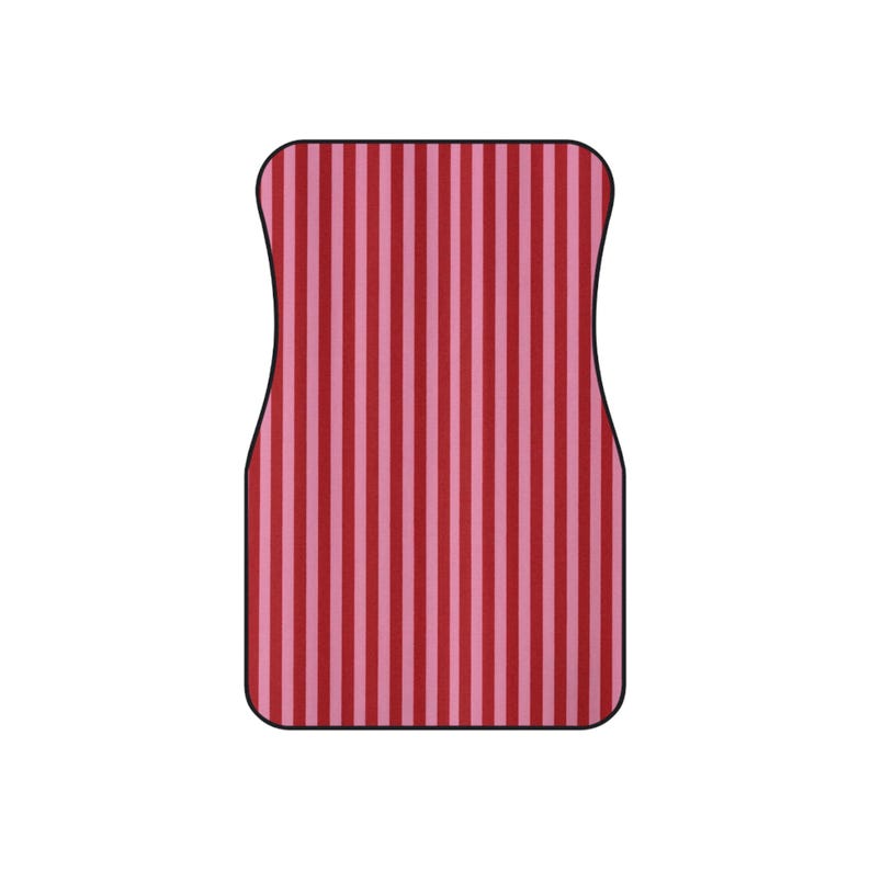 Red and Pink Stripe Car Floor Mats, Car Interiors Decoration | Gifts for Women Drivers image 3