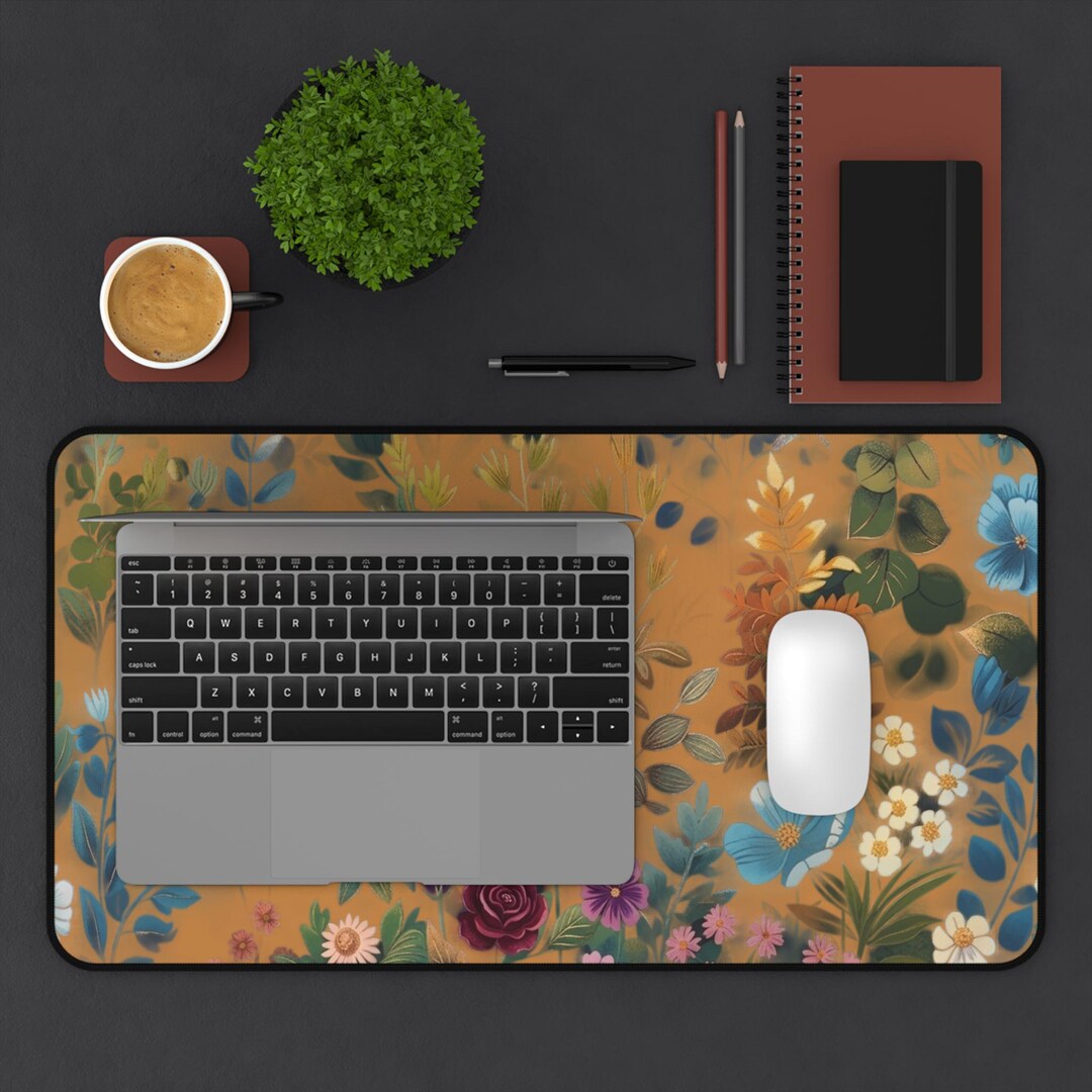 Floral Desk Mat | Desk Mat Aesthetic - Etsy