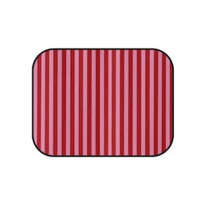 Red and Pink Stripe Car Floor Mats, Car Interiors Decoration | Gifts for Women Drivers image 5