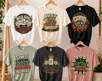 Mahjong PNG Set, Mahjong Social Club PNG, Mahjong Lover Shirt Design, Game Night Mahjong PNG, Mahjong Party Design