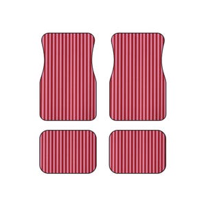 Red and Pink Stripe Car Floor Mats, Car Interiors Decoration | Gifts for Women Drivers image 1