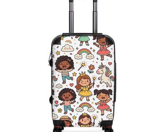 Cute Princess Unicorn Pattern Suitcase | Kids Rolling Luggage