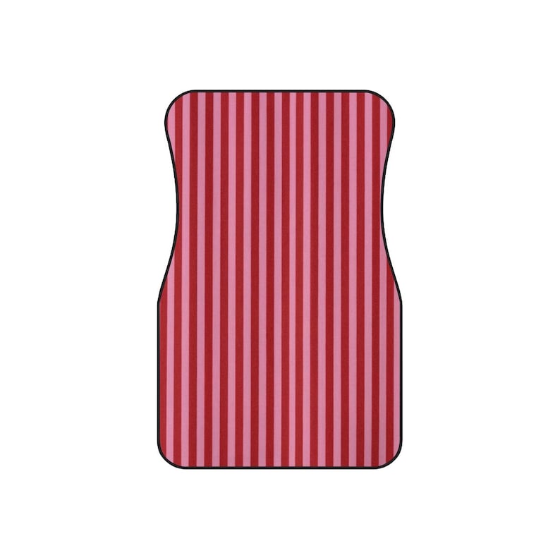 Red and Pink Stripe Car Floor Mats, Car Interiors Decoration | Gifts for Women Drivers image 18