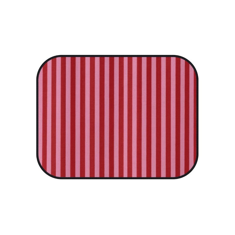 Red and Pink Stripe Car Floor Mats, Car Interiors Decoration | Gifts for Women Drivers image 15