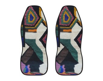 Abstract Geometric Pattern Car Seat Covers | Colorful Tribal Inspired Design