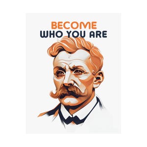 Nietzsche Quote Poster, Inspirational Philosophy Poster, Existentialism Wall Art, Nietzsche, Philosophy Print, Home Office Philosophy Decor
