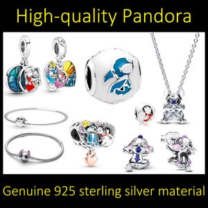 S925 sterling silver cartoon character Stitch Disney Pandora jewelry Set Collection