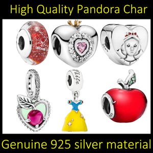 S925 pure silver Disney Snow White Pandora high-quality jewelry pendant amulet