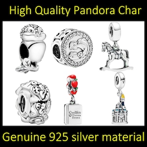 S925 pure silver Disney Snow White series Pandora jewelry pendant string charm amulet