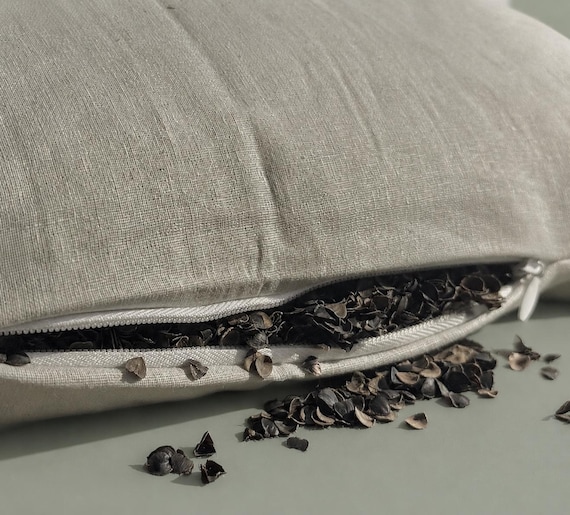 Buckwheat Pillow with Undyed Cotton Cover – Adjustable Neck Support | Handcrafted