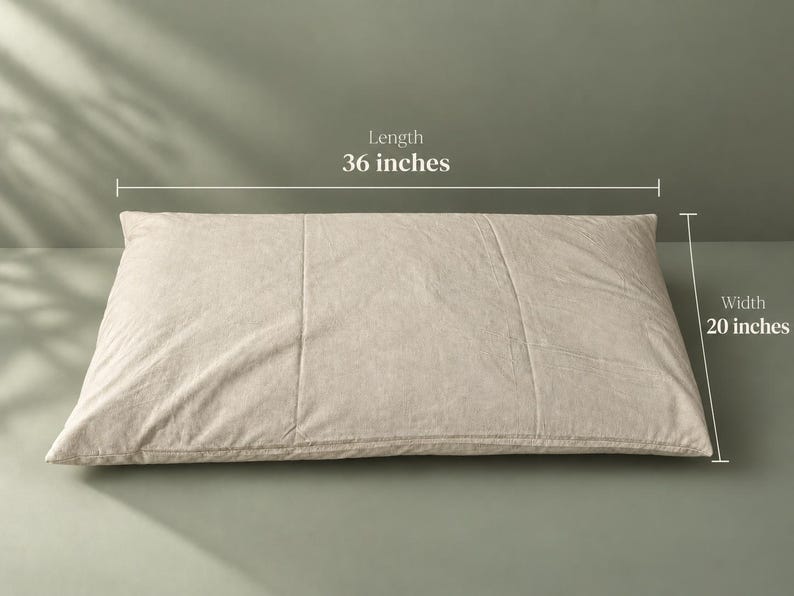 Buckwheat Pillow with Undyed Cotton Cover – Adjustable Neck Support | Handcrafted King Size (20 x 36")