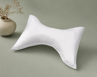 Butterfly Neck Pillow: Cotton Travel Companion with Pillowcase