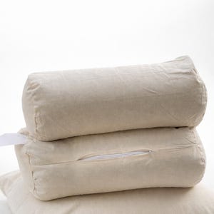 Buckwheat Bolster & Travel Pillow – Handmade, Undyed Cotton | Adjustable Neck Support