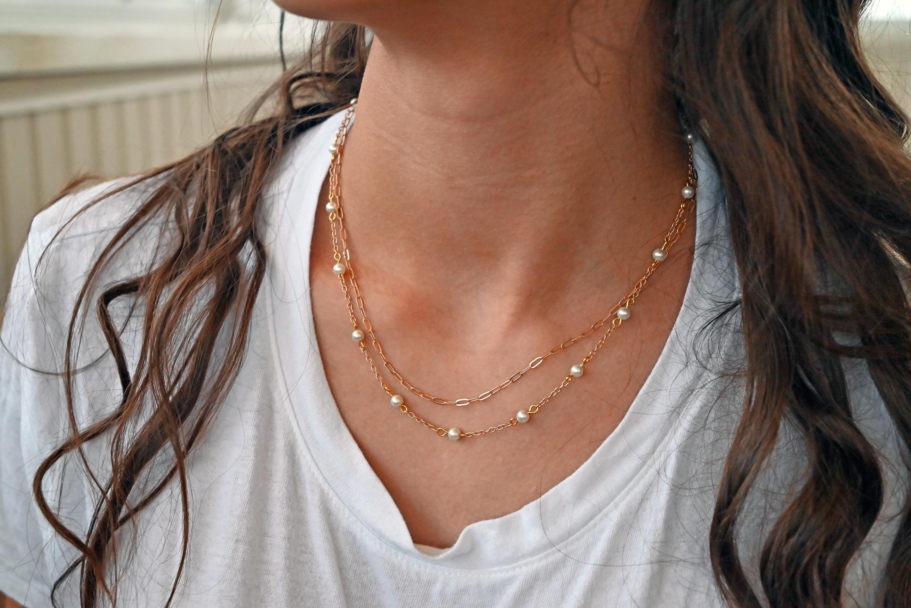 日本未入荷◆MEJURI◆Tiny Pearl Station Necklace Tiny Pearl Station Necklace Mejuri | TikTok