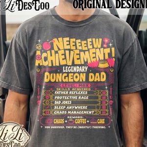 Ungeon Crawler Carl Fathers Day Png , Dad Achievement Png, Dcc Fan Png, Funny Litrpg Dad Gift, Booktok Tee