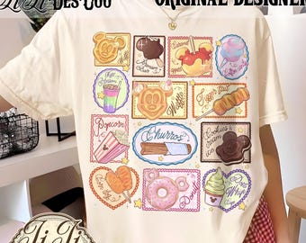 Disney Snacks PNG, süße Mickey Food Art, digitaler Download für Sublimation, Disney Trip Png, Familienurlaub Clipart