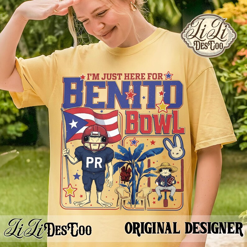 Here For The Benito Bowl PNG Digital Download, Football Game Day, Cartoon Art, Football Bowl Halftime Show PNG, Football Fan Gift image 5
