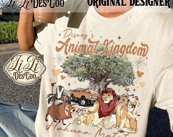 Retro 90er Jahre Disney Animal Kingdom König der Löwen PNG, Timon Pumbaa Hakuna Matata PNG, Kindergeschenk, Disneyland Familienausflug