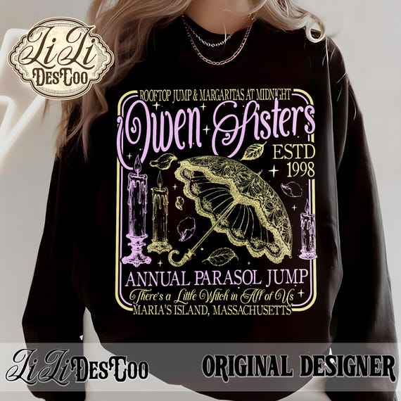 Practical Magic Witch PNG, Owens Sisters Parasol Jump, Midnight Margaritas, 90s Movie Digital Download