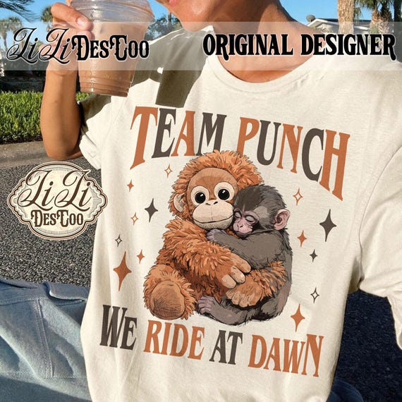 Team Punch Viral Png, Baby Punch Monkey Png, Punch the Monkey png, Viral Baby Monkey Inspired, Monkey Meme Digital File, Punch Monkey Png