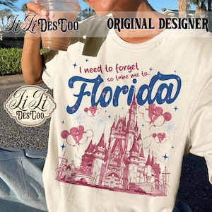 Retro Florida Cinderella Castle Png, I Need To Forget So Take Me To Florida - Florida!! Png,  Ttpd Inspired Disney png, Florida Aesthetic