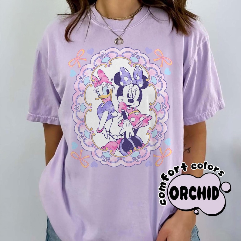 Retro Disney With My Bestie PNG, Minnie Mouse Daisy Duck Coquette Bow Design, Best Friends Disneyland Matching Digital Download