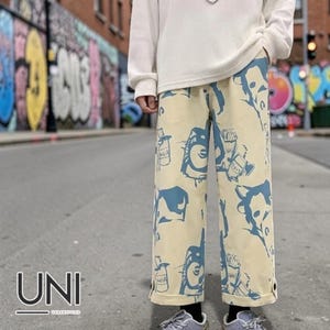 Printed Baggy Pants | Casual Wide Leg Sweatpants | Harajuku Y2K Streetwear