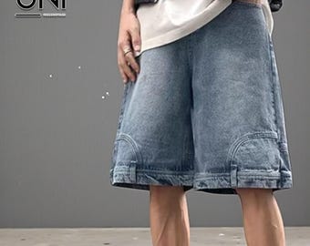 Baggy Denim Jorts | Casual Wide Leg Shorts | Daily Wear | Retro Y2K Streetwear