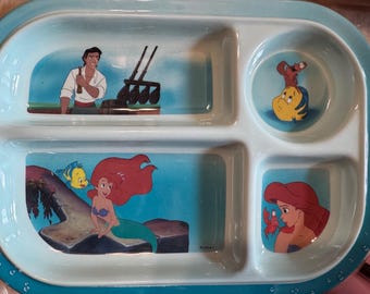 Vintage Selandia little Mermaid kids divided plate