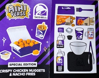 Taco Bell Miniverse Craft Kit #2: Crispy Chicken Nuggets & Nacho Fries Toy