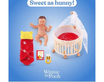 Zuru Disney my mini babies Winnie the Pooh crib New miniature toy kit