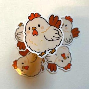 Pegatina de pollo lindo