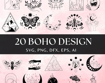 SVG-bundel heks: mystieke, hemelse, gotische ontwerpen (digitale download)