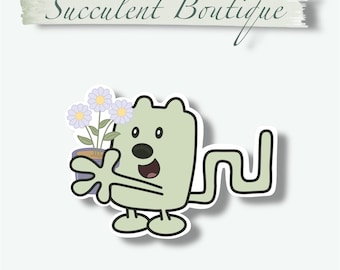 Plant Lover Wubbzy Waterproof Vinyl Sticker | Laptop Sticker | Water bottle Sticker | Phone Case Sticker | Journaling | Nostalgic