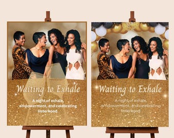 Glitter Waiting to Exhale Poster Welcome Sign: 90s Party Decor (Digital Download)