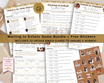 Waiting to Exhale Party Games Bundle | Black Movie Ladies Night (Instant Download)