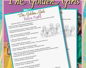 Golden Girls Trivia Game | TV Show Party Night (Digital Download)