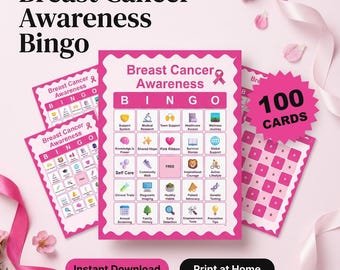 Bingospel voor borstkankerbewustzijn | Pink Ribbon-inzamelingsactie (direct te downloaden)