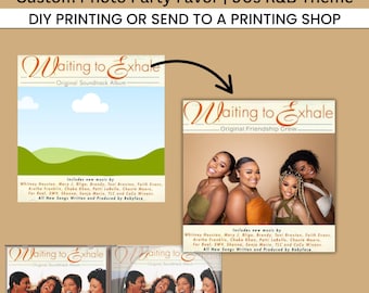 Waiting to Exhale Album Cover Party Favor – Editable Canva Template (Digital Download)