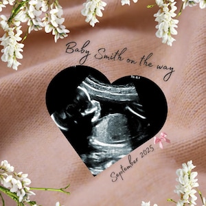 Minimalist Pregnancy Announcement: Modern Social Media Baby Reveal (Digital Template)