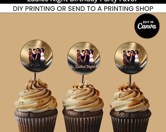 Waiting to Exhale Cupcake Toppers: Editable Canva Templates