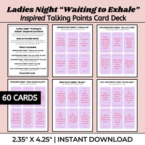 Waiting to Exhale Inspired Affirmation Cards: Ladies Night Printable Game (PDF Download)