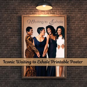 Digital Download Waiting to Exhale Poster, Waiting to Exhale 1995 Poster Template, Retro Movie Poster, Waiting to Exhale Party, 90s Movies